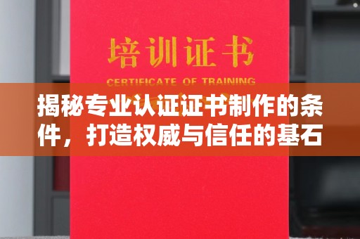 漳州揭秘专业认证证书制作的条件，打造权威与信任的基石
